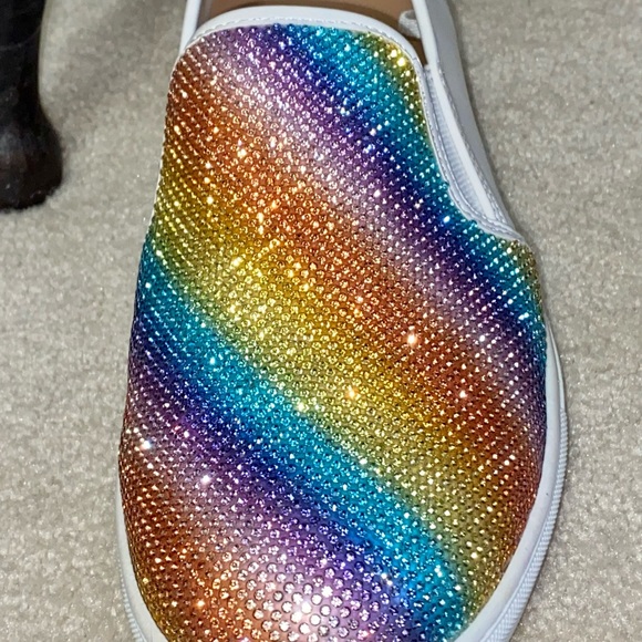Pride! 🏳️‍🌈🌈Torrid Sparkly rainbow slip on sneakers - Picture 3 of 15